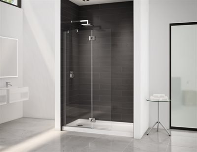 Select Monaco Square top shower shield, 3/8 (10 mm) glass, 79 H (80 1/2 to top of support bar)