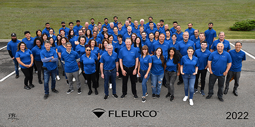 Fleurco’s team members standing together in a group photo, showcasing their dedication, professionalism & teamwork values